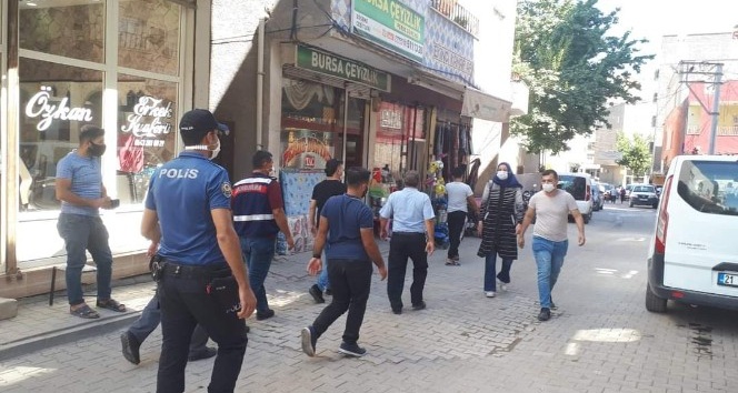 Mazıdağı’nda maske denetimi gerçekleştirildi