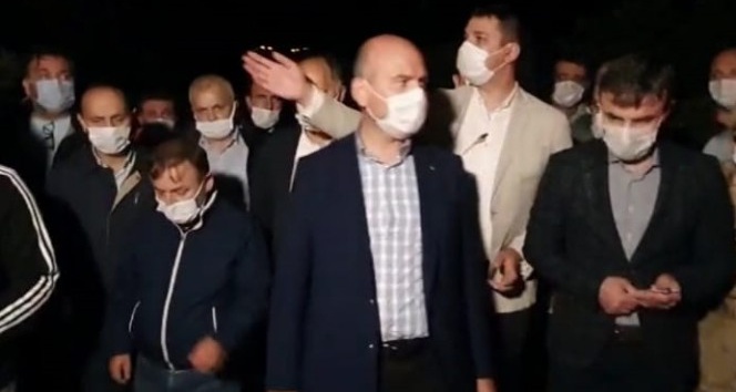 İçişleri Bakanı Süleyman Soylu kayıp 5 jandarma personelini arama çalışmalarını yerinde inceledi