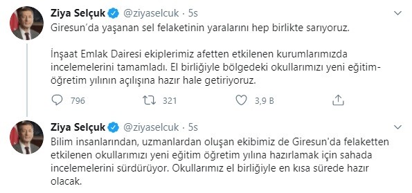 Giresun’da selden zarar gören okullar eğitime hazırlanıyor