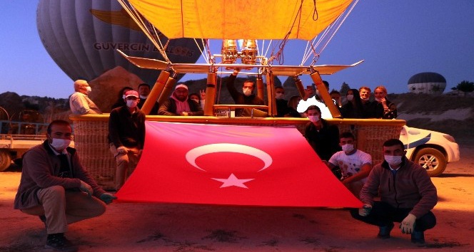 Kapadokya’da 30 Ağustos Zafer Bayramı gökyüzünde kutlandı