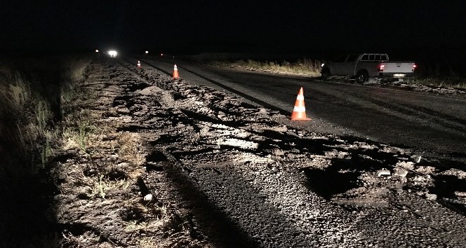 Pulluğu açık unuttu, 200 metre boyunca asfaltı sürdü