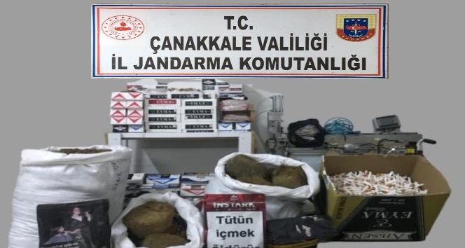 Çanakkale’de kaçak tütün operasyonu