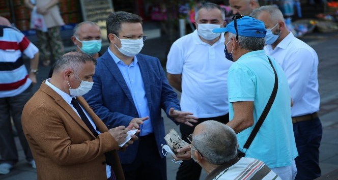 Vali Enver Ünlü’den maske ve mesafe denetimi