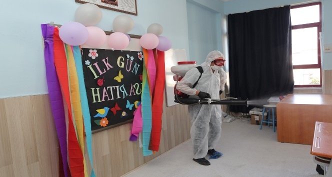 Nevşehir’de okullar dezenfekte edildi