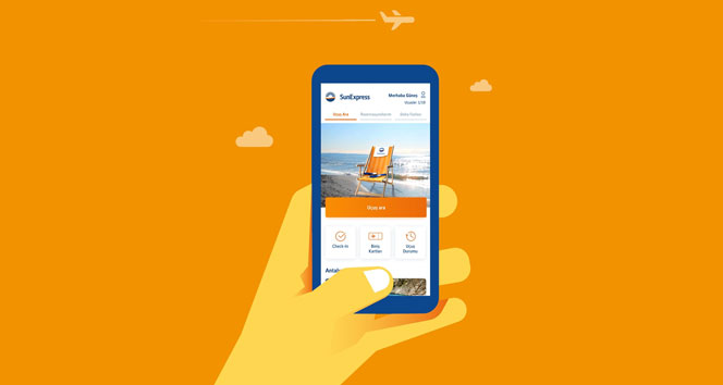 SunExpress ile mobil uygulama üzerinden temassız uçuş