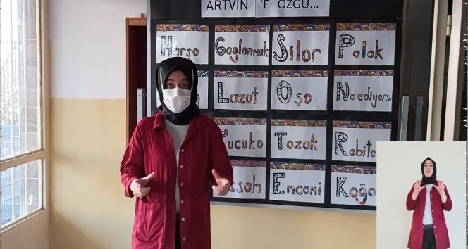 Artvin’de öğretmenler pandemi kurallarına uyulması için klip çekti