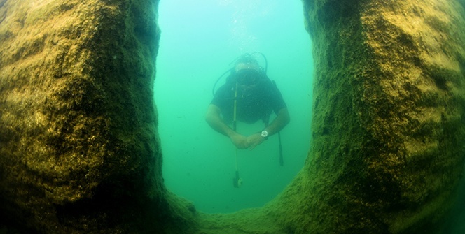 Depremle görünmez olan 'Batık Şehir'de oluşan tahribat ilk defa görüntülendi