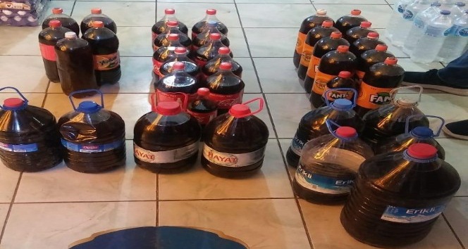 Nevşehir’de 192 litre kaçak şarap ele geçirildi