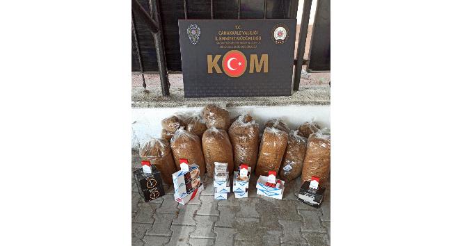 Çanakkale’de kaçak tütün operasyonu