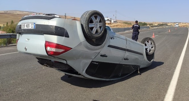 81 metre sürüklenen otomobil ters devrildi: 1 ağır yaralı