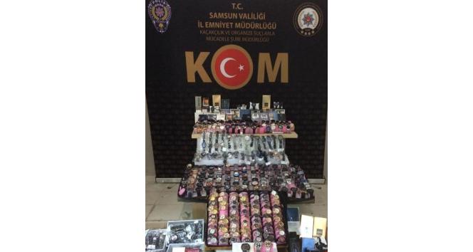 Samsun’da kaçak parfüm ve saat ele geçti