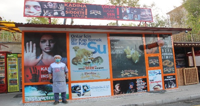 Erzurum’da şiddete dikkat çeken büfe