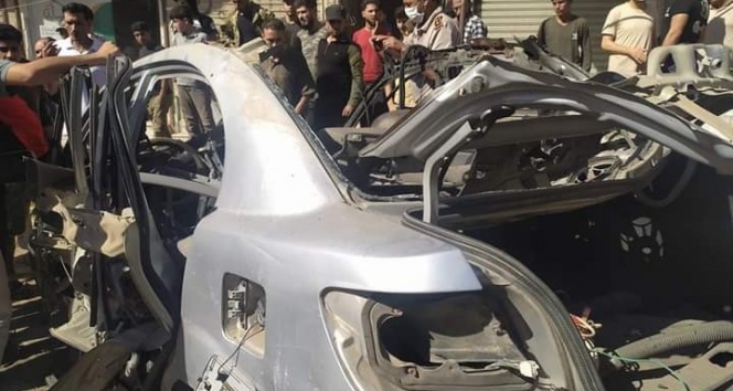 Afrin&#039;de bomba yüklü araç patladı