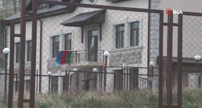 Ermeni işgalinden kurtarılan Talış köyünde Azerbaycan bayrağı dalgalandı