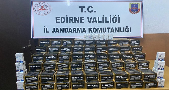 Edirne’de 26 kutu uyarıcı hap ve 479 doping ilacı ele geçirildi