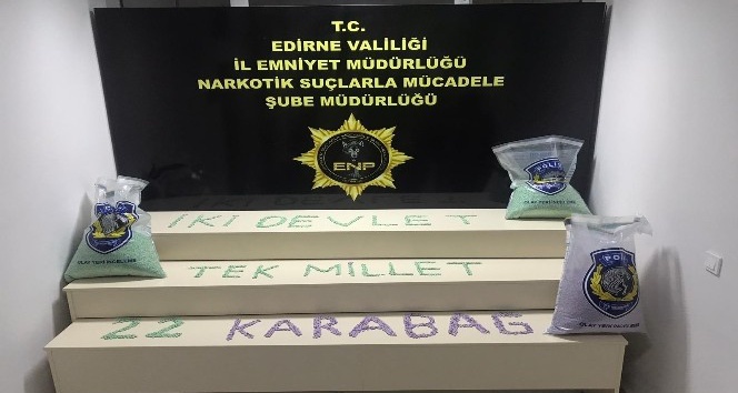 Edirne polisinden Azerbaycan’a destek
