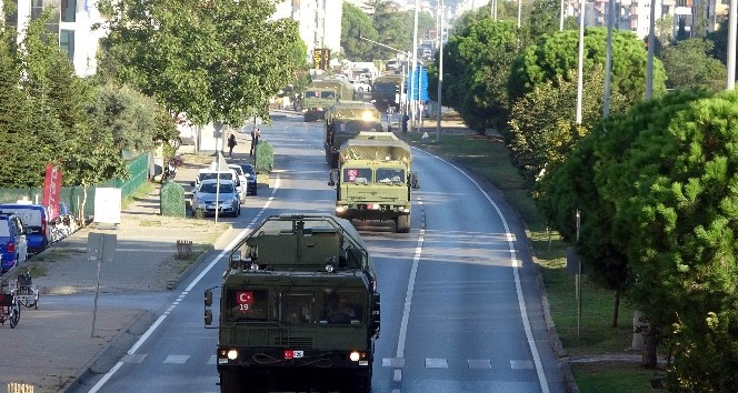 S-400’leri taşıyan ikinci konvoy Samsun’dan geçti