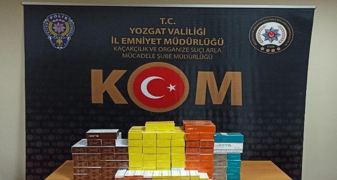 Yozgat’ta 830 paket kaçak elektronik sigara kartuşu ele geçirildi