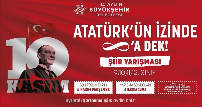 Büyükşehir’den Atatürk konulu ödüllü şiir yarışması
