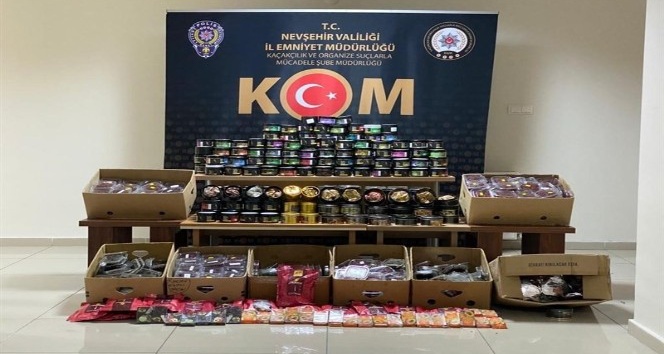 Nevşehir’de 134 kilogram nargile tütünü ele geçirildi
