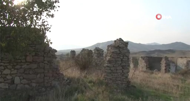 Ermenistan işgalin kurtarılan Çereken köyü&#039;nün görüntüleri paylaşıldı