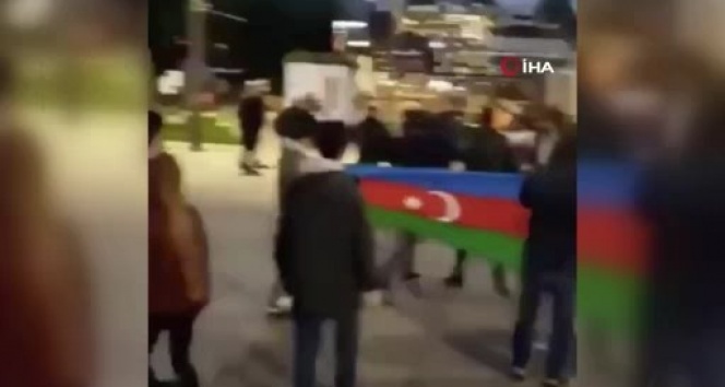 Polonya&#039;da Azerbaycanlıların gösterisine Ermenilerden müdahale