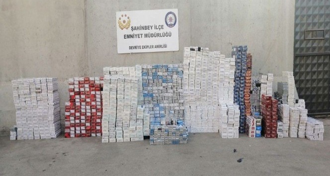 Gaziantep’te 12 bin 960 paket kaçak sigara ele geçirildi