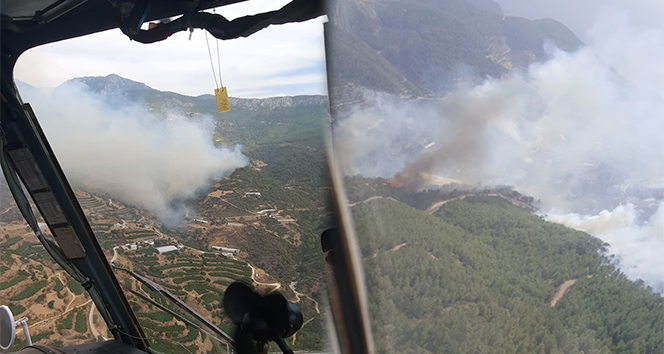 Mersin&#039;deki orman yangını sürüyor