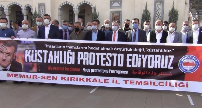 Kırıkkale’de, Fransa Cumhurbaşkanı Macron protesto edildi
