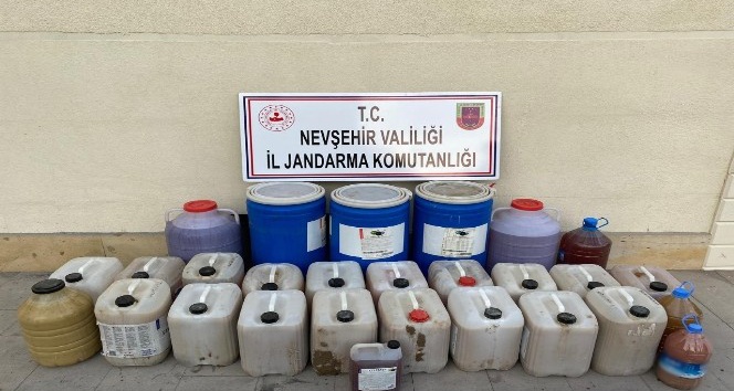Nevşehir’de 650 litre sahte içki ele geçirildi