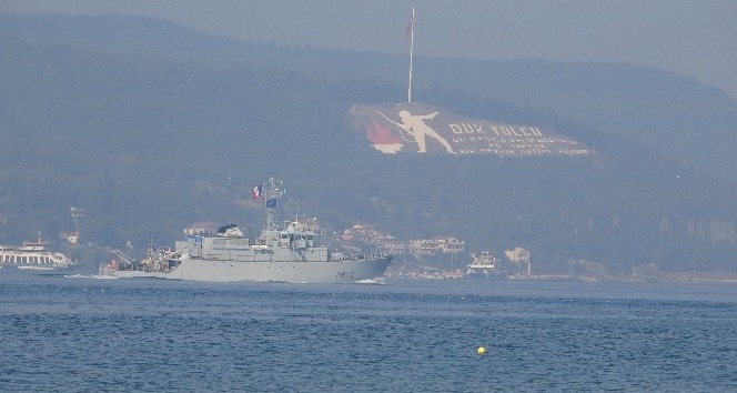 NATO savaş gemileri peş peşe Çanakkale Boğazı’ndan geçti