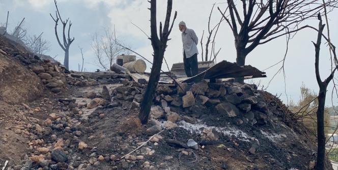 Hatay yangınında çok sayıda ev zarar gördü