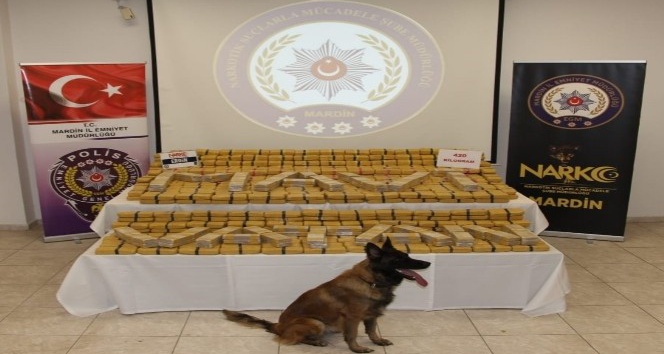 Mardin’de son 4 ayda düzenlenen operasyonlarda 426 kilo eroin ele geçirildi