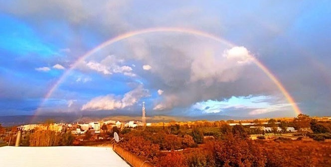 Bursa'da gökkuşağı görüntüsü büyüledi