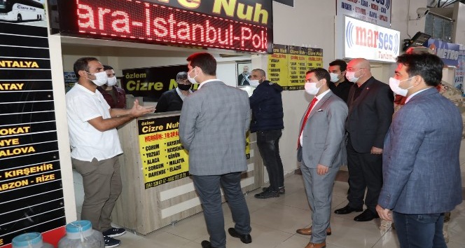 Vali yardımcıları korona virüs denetimlerine katıldı