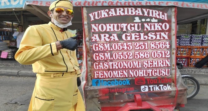 Gaziantep’in en renkli nohutçusu