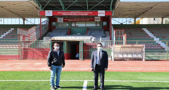 Cizre şehir stadı yenilendi