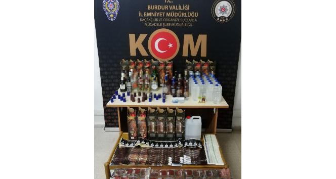 Burdur’da kaçak içki operasyonu