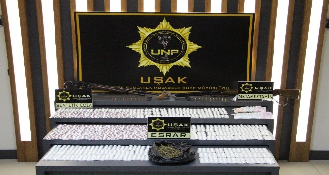 Uşak’ta uyuşturucu operasyonunda 2 tutuklama