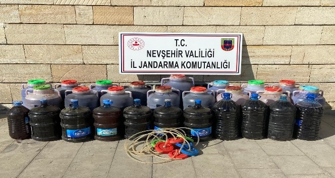 Nevşehir’de 930 litre kaçak içki ele geçirildi