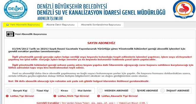 Büyükşehir DESKİ’de online abonelik dönemi
