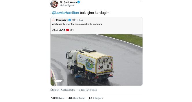 Tuzla Belediye Başkanı Yazıcı’dan Hamilton’a temizlik aracıyla cevap: “Bak işine kardeşim"