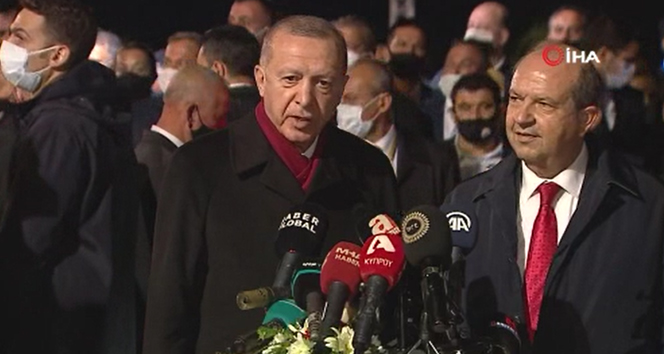 Cumhurbaşkanı Erdoğan, KKTC’de Maraş’ı ziyaret etti