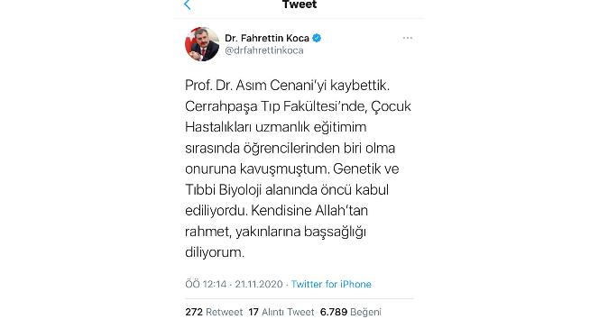 Tıp dünyası ve ülkemizin acı kaybı...Prof. Dr. Asım Cenani hayatını kaybetti