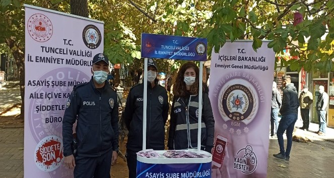Tunceli polisi, şiddetin önlenmesine yönelik vatandaşları bilgilendirdi