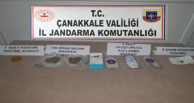 Bayramiç’te uyuşturucu operasyonu: 2 gözaltı