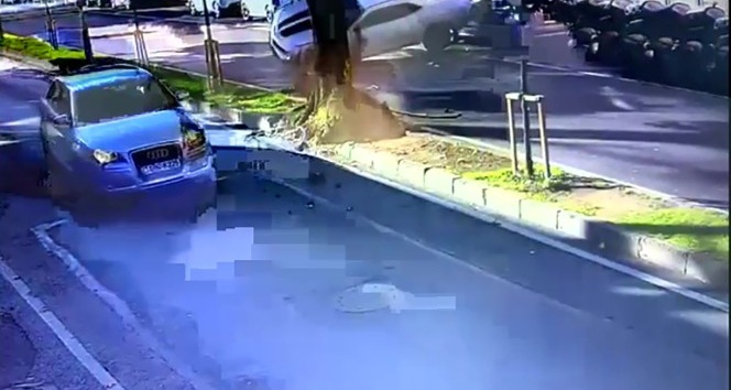 Enes Batur’un ölümden döndüğü kaza kamerada