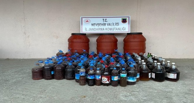 Nevşehir’de 1 ton kaçak içki ele geçirildi
