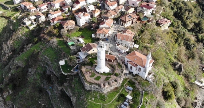 Bakan Karaismailoğlu’nun restore edileceğini duyurduğu Anadolu Feneri havadan görüntülendi