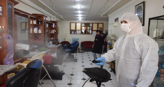 Burdur’da kuaför ve berber salonlarına virüs önlemi